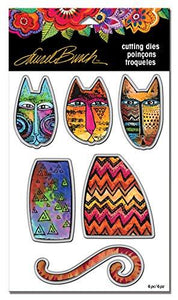 STAMPENDOUS LBDCS06 Laurel Burch Tribal Cats Die Cut Set
