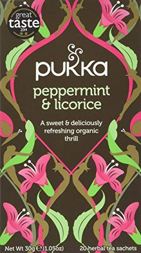 Pukka Peppermint & Licorice, Organic Herbal Tea (4 Pack, 80 Tea bags)