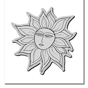 STAMPENDOUS LBCW007 Laurel Burch Rubber Stamp, Sister Sun