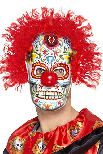 Smiffys 48132 Day of The Dead Clown Mask (One Size)