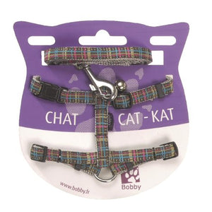 Harness+ Leash Cat Kilt Brown Xs