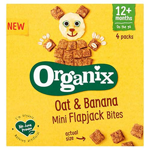 Organix Oat & Banana Mini Flapjack Bites 4 x 20g