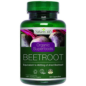 Natures Aid Organic Beetroot 4620mg 60 Capsules (Pack of 4)