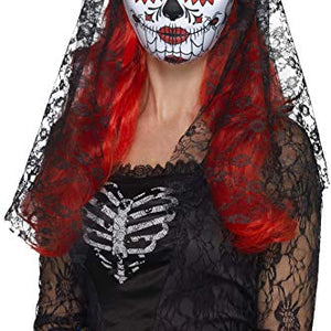 Smiffys 44639 Day of the Dead Senorita Mask (One Size)