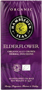 Organic Elderflower Teabags 37.5 g (Pack of 6, Total 225 g)