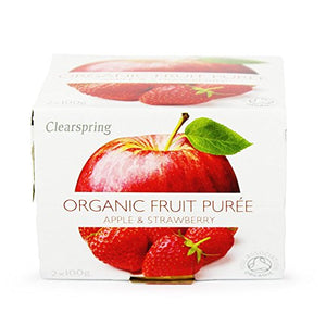 Clearspring Fruit Puree Apple & Strawberry 2 X 100g - CLS-NN106