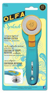 Olfa Splash Rotary Cutter Aqua 45mm, Aqua