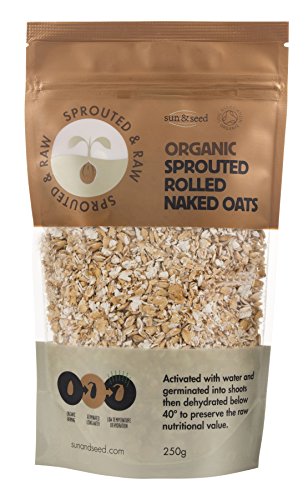 Sun & Seed Organic Sprouted and Raw Rolled Naked Oats 250 g