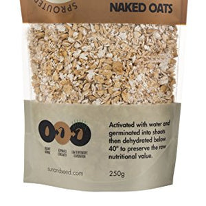 Sun & Seed Organic Sprouted and Raw Rolled Naked Oats 250 g