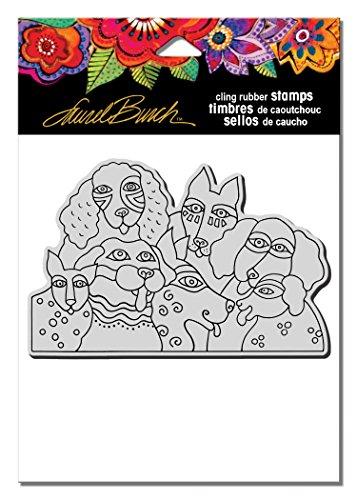 Stampendous Laurel Burch Cling Rubber Stamp Playful Pups