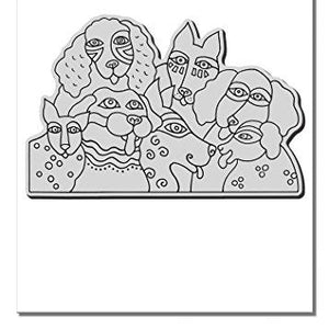 Stampendous Laurel Burch Cling Rubber Stamp Playful Pups