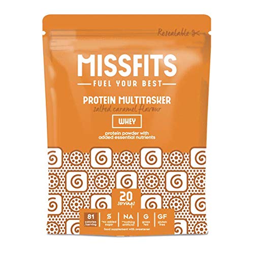 MISSFITS - Whey Protein Isolate Powder (Added Nutrients) - Salted Caramel 500g