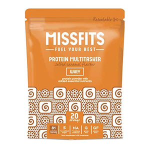 MISSFITS - Whey Protein Isolate Powder (Added Nutrients) - Salted Caramel 500g