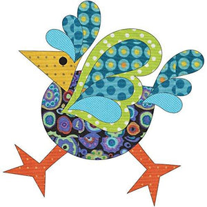 Quilting Creations Laser Cut Fusible Funky Chicken 3 Large Dotz Applique