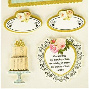 Ruby Rock-It Bella Wedding Glitter and Foil 3D Stickers, Our Special Day, Multicolor