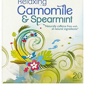 Twinings Herbal Camomile and Spearmint Infusion (Pack of 4, Total 80 Teabags)