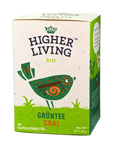 Higher Living Organic Green Chai Tea 20 Bags, 40g