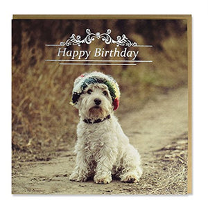 West Highland White Terrier Woolly Hat Block Foil