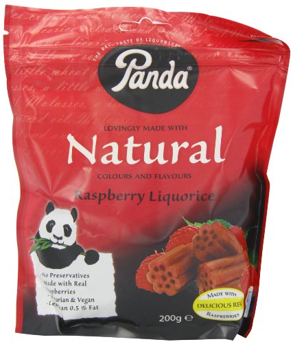 Panda Liquorice Raspberry Bag 200 g (Pack of 6)