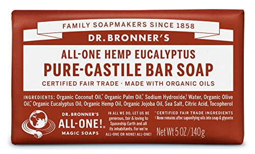 Dr Bronner Organic Eucalyptus Soap Bar 140g