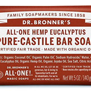 Dr Bronner Organic Eucalyptus Soap Bar 140g