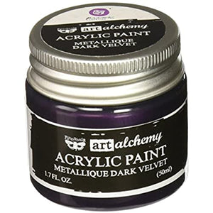 Prima Marketing Finnabair Art Alchemy Acrylic Paint 1.7 Fluid Ounces-Metallique Dark Velvet, Other, Multicoloured, 4.59x4.49x5.2 cm