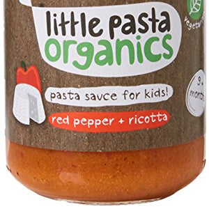 Little Pasta From 9 Months Organic Red Pepper and Ricotta Sauce Toddler and Kids Pasta Sauce 130 g (Pack of 6)