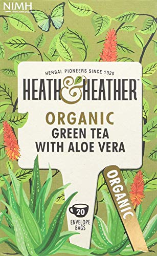 Heath & Heather Organic Green Tea & Aloe Vera 20 Bags (Pack of 3)