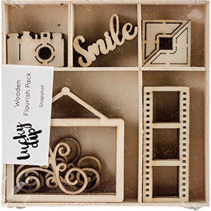 Snapshot Mini Wooden Flourishes 25/pkg - Kaisercraft