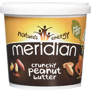 Meridian Natural Crunchy Peanut Butter With No Added Salt 1 kg - Pack of 2