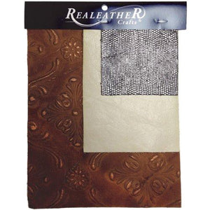 Realeather Crafts BDL-3 Assorted Leather Trim Pack, 3-Pack