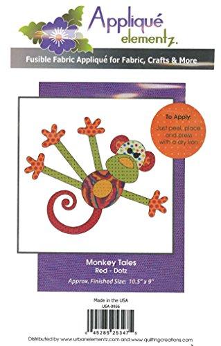 Quilting Creations Monkey Tales Red Fusible Applique