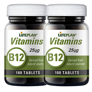 Lifeplan Vitamin B12 25ug - 2 x 100 tablets