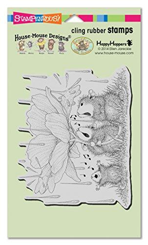 STAMPENDOUS HMCR116 House Mouse Cling Stamp, Peony Song