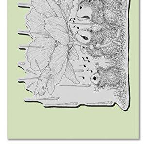 STAMPENDOUS HMCR116 House Mouse Cling Stamp, Peony Song