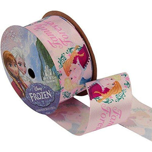 Offray Frozen Craft Ribbon, 1 1/2-Inch by 9-Feet, Pink Family Forever
