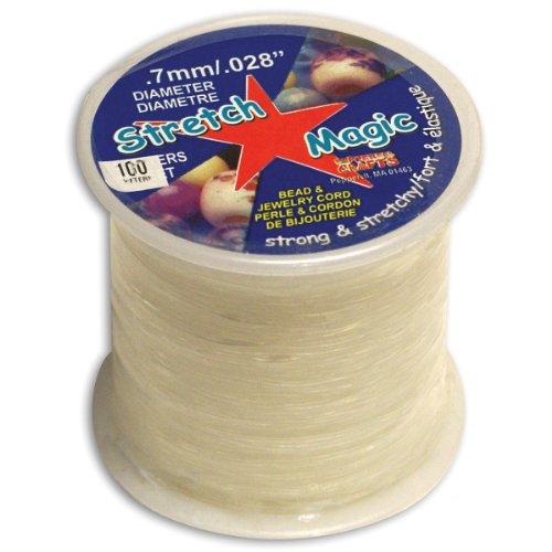 Pepperell Stretch Magic 0.7mm Bead and Jewelry Cord, 100m, Clear