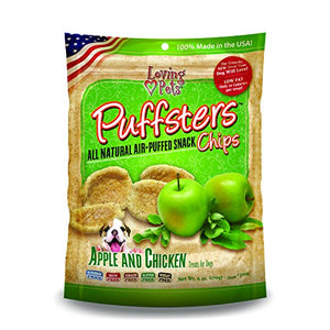 Puffsters - Apple And Chicken Chips | Loving Pet Products