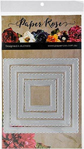Paper Rose Dies-Scalloped Square Frames