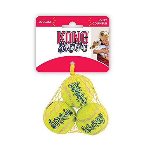 Kong Air Squeaker Tennis Ball X-Small 3Pk (4Cm) | Gorpets