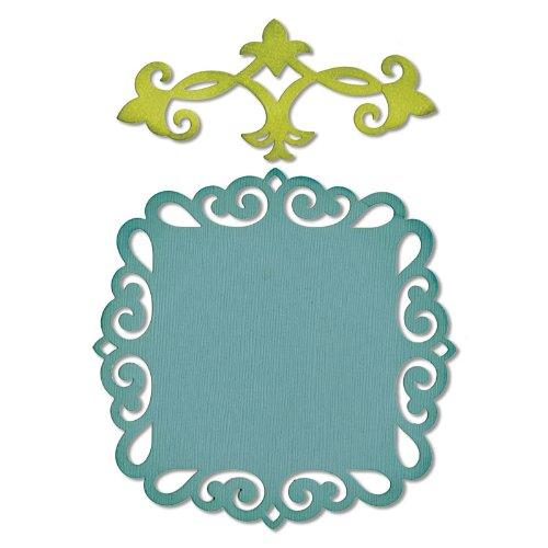 Sizzix Thinlits Die Set 2PK - Decorative Accent & Label by Rachael Bright