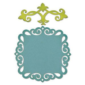 Sizzix Thinlits Die Set 2PK - Decorative Accent & Label by Rachael Bright