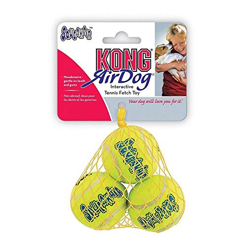 Kong Air Squeaker Tennis Ball Medium 3Pk (6.5Cm) | Gorpets