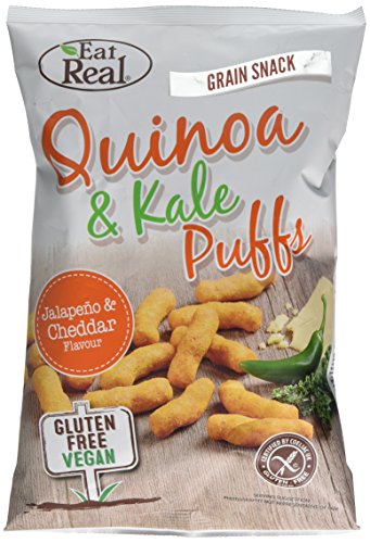 Eat Real Quinoa and Kale Jalapeno and Cheddar Flavour Puffs, 113 g, Pack of 12