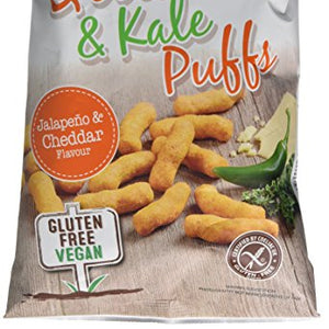 Eat Real Quinoa and Kale Jalapeno and Cheddar Flavour Puffs, 113 g, Pack of 12