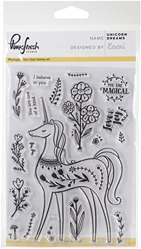 Pinkfresh Studio Unicorn Dreams Clear Stamp Set, 4"X6"