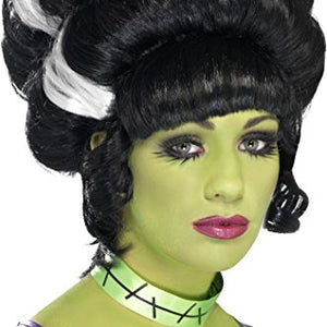 Smiffys Pin Up Frankie Wig Streaks - Black with White