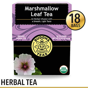 Organic Marshmallow Tea - Kosher, Caffeine-Free, GMO-Free - 18 Bleach-Free Tea Bags