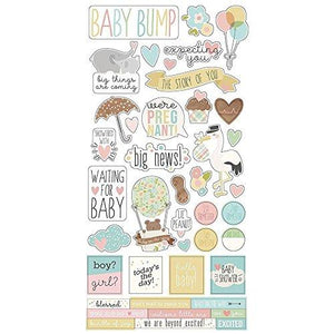 Simple Sets Oh Baby! Expecting Cardstock Stickers 6"X12"
