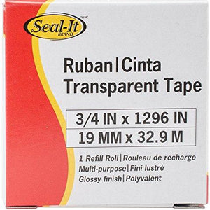 Seal-It 3/4 Inches x 1296 Inches,Transparent Tape, Single Refill Roll